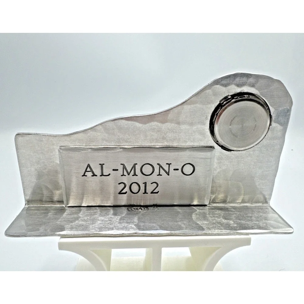 Pittsburgh Three Rivers‎ Skyline Pewter Desk Clock Allegheny Monongahela Ohio